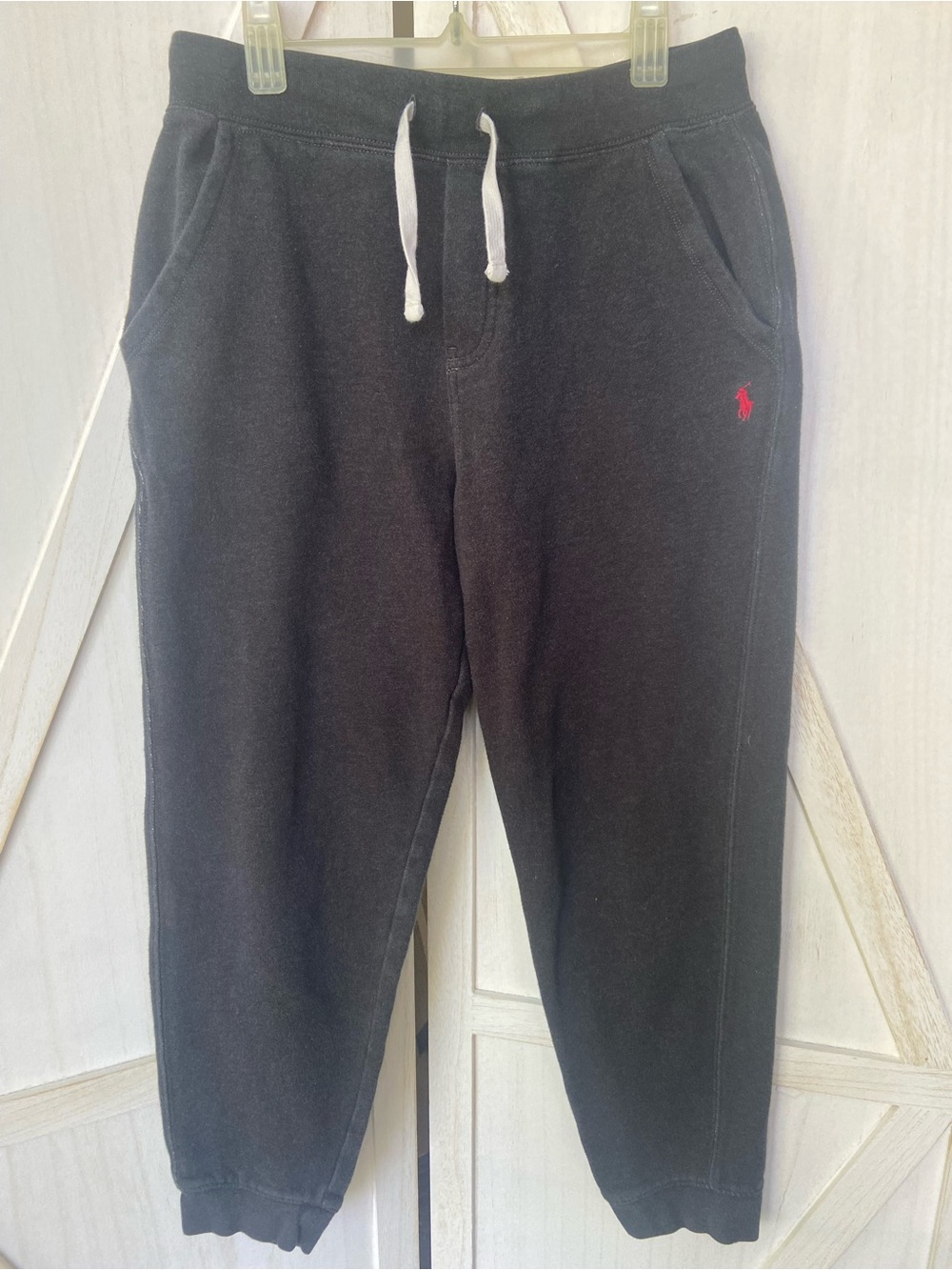 Polo Ralph Lauren Boys Black Fleece Sweatpants Size L 14-16